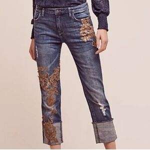 Pilcro Hyphen Sequin Jeans Size 28